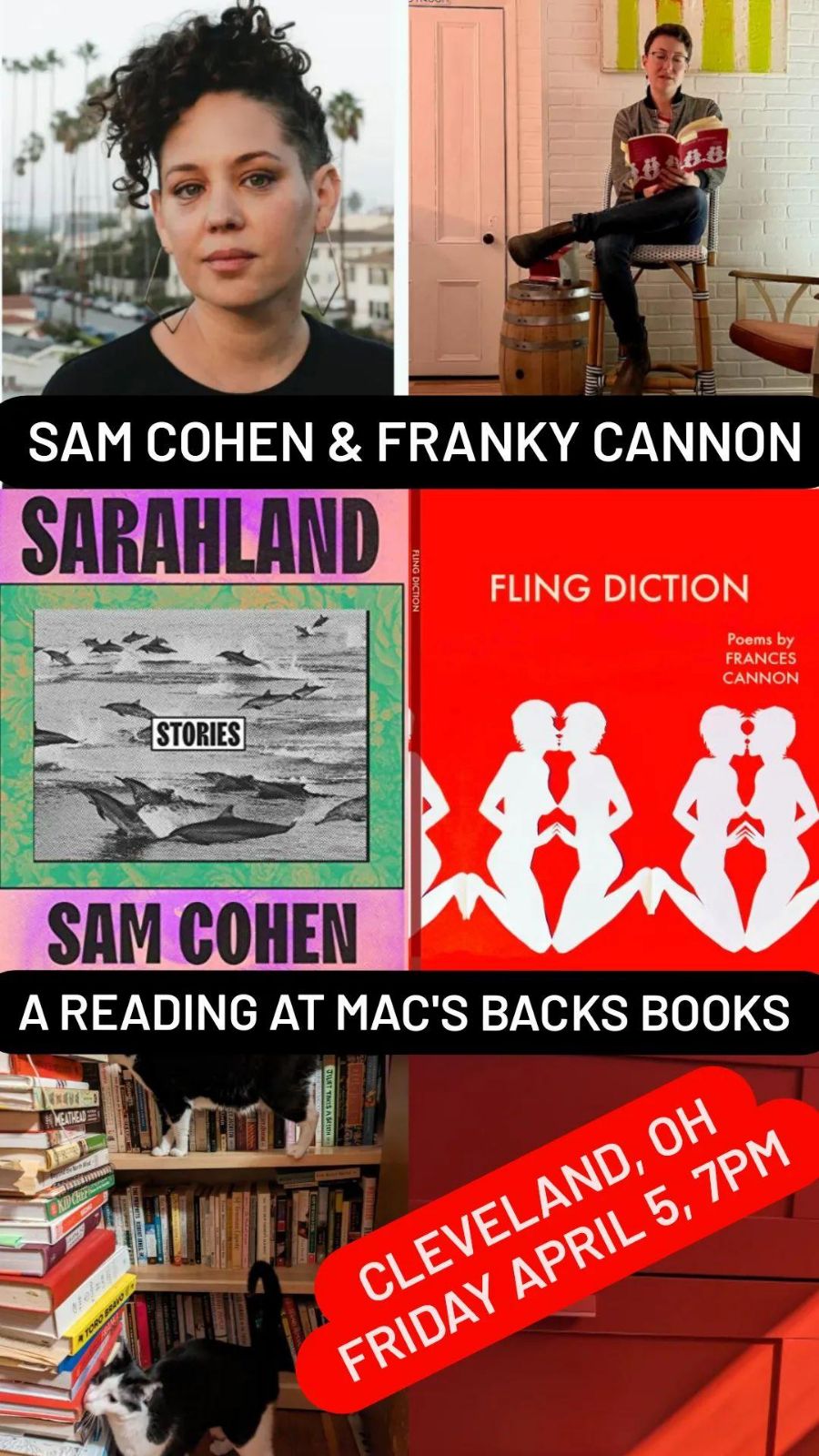 Reading event with Sam Cohen at Mac’s Backs Books